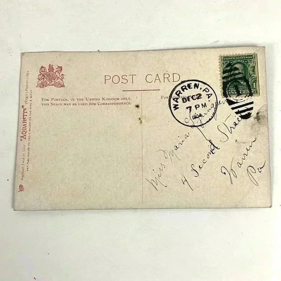 1904 Postcard PASSIVE RESISTANCE Humor Antique Aquarette Raphael Tuck & Sons - Picture 2 of 4